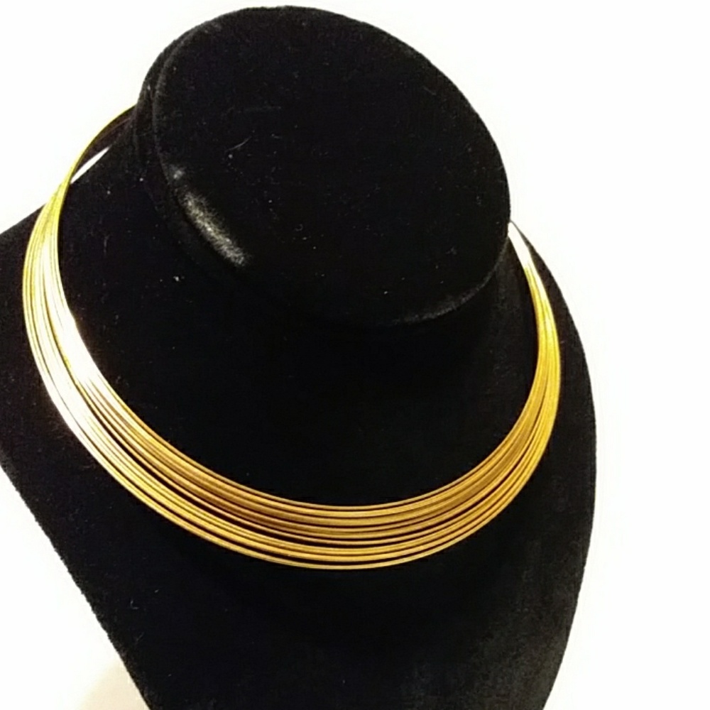 Wire Multi-Layer Choker Collar Cuff Necklace - image 6